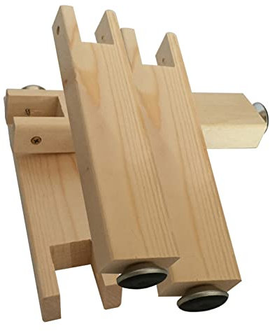 Lot de 4 Pied Sommier Couleur du bois Pieds de Lit Reglable Pattes de sommier à lattes Jambe Support De Lit en bois massif Accessoires pour Cadre De Lit Pieds de Cadre de lit base (25CM)