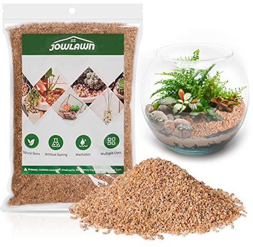 Jowlawn Coarse Silica Sand 2.7lb Succulent Rocks Stones Potting Horticultural Grit Cactus Bonsai Soil, Decorative Rocks Gravel for Potted Plant, Fairy Garden, Aquarium, Terrarium, DIY