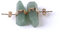 Tesselite Naturstein-Ohrstecker, geometrische Kristallsäule, rosa-grüner Quarz-Ohrring für Damen, modischer Ohrschmuck zum täglichen Tragen, Dekoration, Aventurin, G, Einheitsgröße