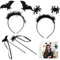 Bubuny Halloween Haarreif 2 Stück, Fledermaus Spinne Haarreif Damen, Halloween Kinder Fasching Kostüm Karneval Party, Fasching Halloween Party Kostüm Prank Grusel für Damen & Herren