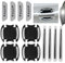 NHBETYS Car Door Handle Scratch Protection Cover Guard Film Set, Universal Fit, Plastic, White