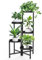 JC-Houser 5-Tier Pflanzenständer Metall Blumenständer, Faltbar Blumenregal Pflanzenregal, Blumentreppe Pflanzentreppe Plant Stand für Ecke Veranda Garten Balkon Wohnzimmer (5-Etagen Solide Paletten)