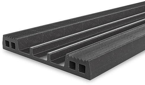 Bau.technic Lippendichtung EPDM Gummi Auflagegummi für Stegplatten 60mm - Dichtung für Polycarbonat - Siegel (EP_02, 5m, Schwarz)