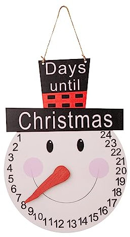 Liyuera Adventskalender zum Befüllen Weihnachtskalender Weihnachts-Adventskollektion, dekorativer, wiederverwendbarer Countdown-Kalender Holz Schal Fürs Leben 2022 (B, One Size)
