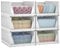 Yorbay Schubladenbox Stapelbare Kleiderschrank Organizer, Regal Aufbewahrungsbox, für Kleidung Küchen Schlafzimmer