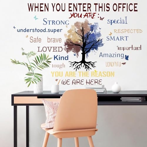 Runtoo Wandtattoo Büro Motivation Wandsticker Lustig Team Sprüche Baum Wandaufkleber Home Office Wanddeko