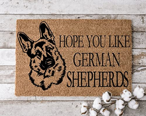 Hope You Like German Shepherds Welcome Mat for Dog Lovers Door Mat New Home Decor Housewarming Gift Home Kitchen Doormat Bedroom Doormat 16x24 Inch