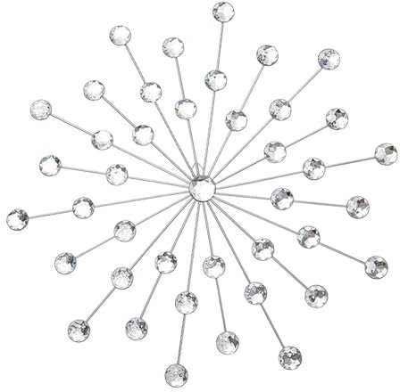 Colcolo Decorazione da Parete Scintillante, Decorazione da Parete con Strass 3D, Decorazione da Parete per la casa, Decorazioni da Parete per, Bianco Argento