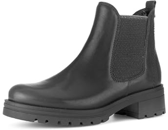 Gabor Damen Chelsea Boots, Frauen Stiefeletten,Leichte Mehrweite (G),Stiefel,Bootee,Booties,halbstiefel,schwarz (Micro),42.5 EU / 8.5 UK