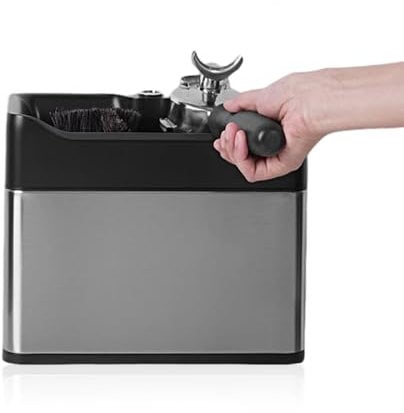 Electric Automatic Coffee Grounds Cleaner for Espresso Machine Handle - with Brush and Powder Wiper Cleaning Machine - Commercial 58mm Coffee Portafilter Cleaner