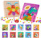 Mosaik Steckspiel für Kinder mit Zahnrädern, 180 Steckmosaik mit 240 Steckperlen und 10 Bunten Steckplätte, Kreatives Pädagogische Pilz Nägel Puzzle Spielzeug für Jungen Mädchen