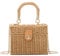 SUKUTU Handgeflochtene Rattantasche für Frauen Geflochtener Strohhalm Square Crossbody Bag Vintage Korb Handtasche Strand Tragetasche