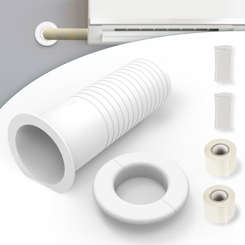 Daisypower Wandhülse für Klimaanlagen-Leitungsset, Abdeckungen für Außengeräte, Mini-Split-Leitungs-Set, AC-Hülse durch die Wandrohr, Zubehör für 7,6 cm Wandloch (20,3 cm Länge)