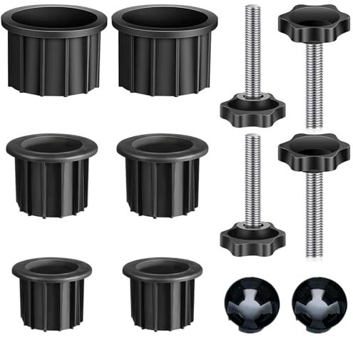 GOBIWM 12Pcs Parasol Base Bracket Accessories Replacement Parts 1.26, 1.5, 1.89 Parasol Base Bracket Threaded Knob Screw Kit