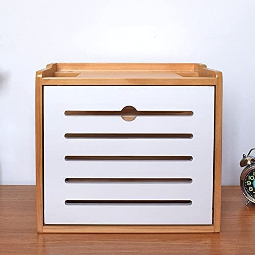 WiFi Router Set Top Box Multimedia Storage Shelf - Wall Mount Floating Shelf for Cable Boxes, Remotes, DVD Players, Game Consoles - WiFi Decoration Box Storage Rack