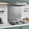 BELOFAY 1mm Thick Stainless Steel Splashback for Kitchen, Brushed Finish, Hob Splashback For Cookers with Adhesive/Glue included 600x750mm