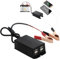 12v to Usb DC Converter with 4 USB Port Battery Clip Charger Charging Crocodile Clips Connector Alligator Clamp Extension Cable 12V to 24V Phone Camera Campers Vans Cars Boats Battery