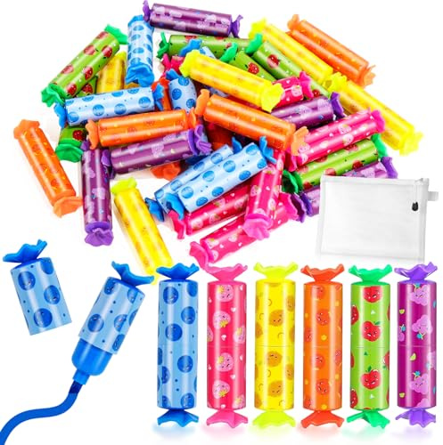 Meetory 36 Stück Mini Textmarker, 6 Farben Süße Bonbon Textliner Stifte ini Highlighter Stifte Marker Mini Highlighter Pen für Schüler Lehrer Mädchen Jungen