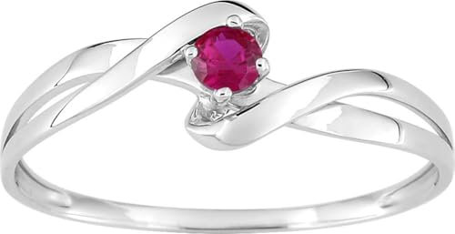 Bijouxenvogue Ring aus Weißgold mit Rubin Größe 54