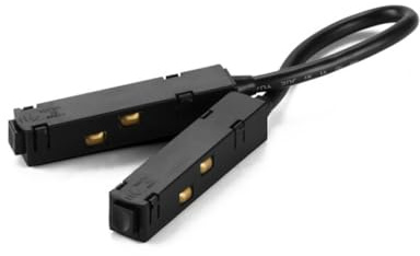 Qub Magnet-Schienen Flexibler Stromdurchgang – I- & L-Verbinder – Schwarz – Verbindungselement für Magnetschienensysteme