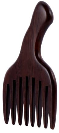 Generisch 1 Stück Massagekamm Afro-kamm Afro Pick Entwirrender Massagekämme Kämme Aus Sandelholz Haar Pflücken Zum Toupieren Der Haare Haarkämme pickel Ebenholz Black
