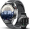 LOYEWAIER Bluetooth Anrufe Smart Watch Männer Frauen Herzfrequenz IP68 wasserdichte Männer Sport Fitness Tracker 1.52''HD Screen Fasion Schwarz Edelstahl Smart Uhren