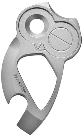 Owl Titanium EDC Pry Bar, Mini Titanium EDC Pry Bar, Multi Tool Owl Crowbar Pry Bar Bottle Opener Key Ring EDC Multifunctional Crowbar for Outdoor Camping Hiking (Glossy)