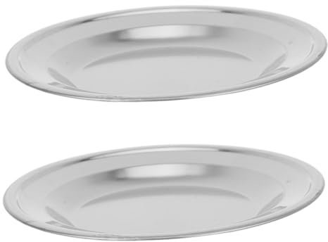 IMIKEYA 2pièces Support à Thé Acier Inoxydable pour Sachets De Thé Contenant Rond Et Plateau De Rangement pour Maison