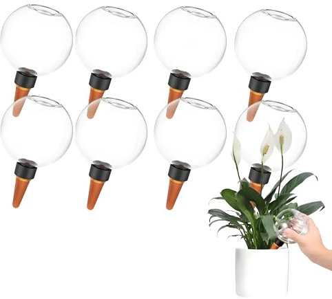 Aodejoy 8 Stück Wasserspender Pflanzen,Bewässerungskugeln,Automatische Pflanzenbewässerung,Selbstbewässerung Bewässerungskugel groß,Pflanzen Bewässerung von Zimmer Balkon und Gartenpflanzen