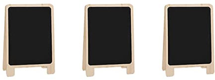 NOLITOY 3pièces Tableau à Craie Bois Panneaux Mémo Réutilisables Avec Support Debout Tableau Noir Double Face Pour Écriture Décoration Et Organisation à