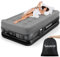 Lewondr Luftbett 1 Person mit Eingebauter Pumpe, 191x99x46CM Komfort Aufblasbare Matratze, 2 Min Luftmatratze Selbstaufblasend Luftbett für Camping Haus Gäste Reisen(250kg MAX), Grau