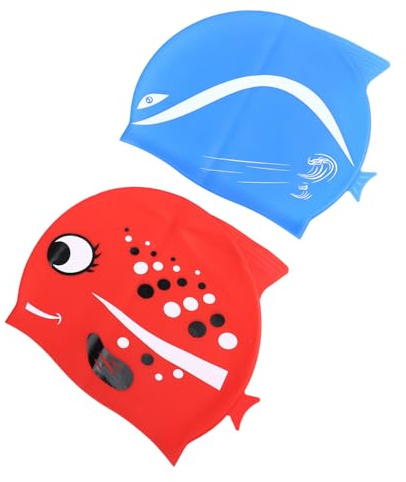 BESTonZON 2 Ensembles Bonnet De Bain pour Enfant Bonnet De Bain pour Garçon pour Fille en Néoprène pour Bébé Piscine pour 2 pièces * 2