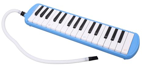 Depisuta 32 Keys Melodica Instrument, Mundstück Melodica Air Piano Keyboard Musical Instrument mit Tragetasche, Geschenke für Kinder, Anfänger und Erwachsene (BLUE)