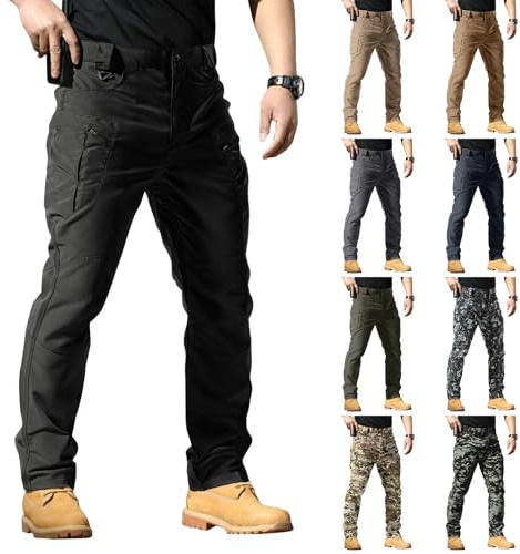 ZTFYKLIN Pantalon Cargo Homme Tactique Multi Poches Combat Stretch Extensible Séchage Rapide Pantalons Hommes Treillis Militaire Randonnée Chasse Travail Décontracté Ceinture élastique