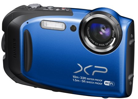 Fujifilm FinePix XP70 Digital Camera 16.4 Megapixel with 5x Optical Zoom Waterproof to 33ft Shockproof to 5ft 2.7 inch LCD Blue (Renewed)