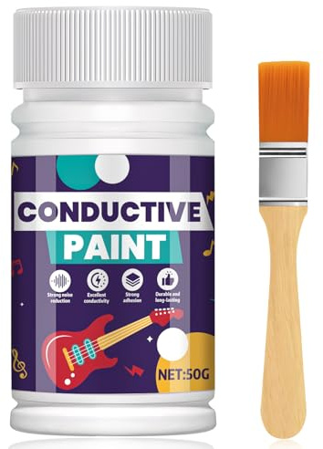 Vernice Conduttiva, Electrically Conductive Paint for Guitar Shielding, PCB Repair and DIY Applications, Rivestimento Conduttivo al Grafene Impermeabile (50mL)