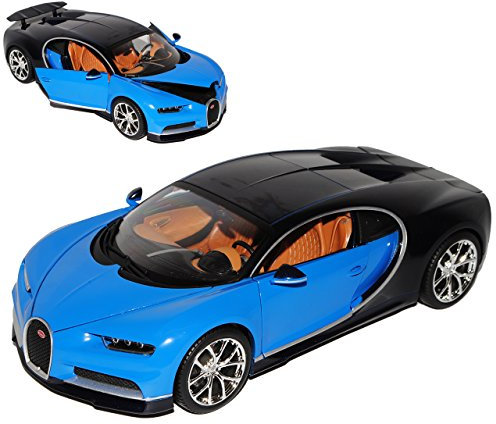 Bburago Bugatti Chiron Coupe Blau Ab 2016 1/18 Modell Auto