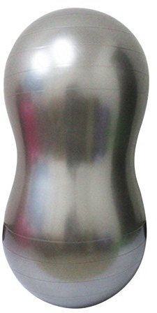 Yoga-Ball von TwinkBling, erdnussförmiger Balance-Gymnastikball für Fitness-Training, verbessertes Gleichgewicht, Stärkung der Rumpfmuskulatur, Haltungskorrektur, grau