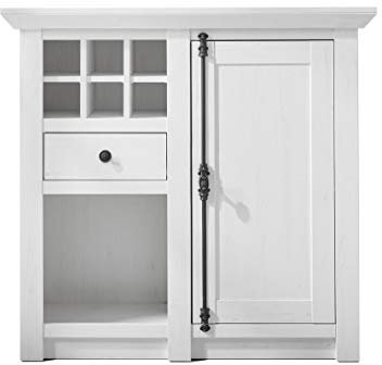 Newfurn Sideboard Kommode Landhaus Anrichte Highboard Mehrzweckschrank II 105x100x 45 cm (BxHxT) II [Max.Five] in Pinie Weiß Nachbildung/Pinie Weiß Nachbildung Wohnzimmer Schlafzimmer Esszimmer