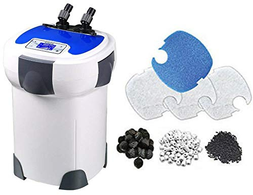 SunSun HW-3000 UV 9W 5-Stage External Canister Filter w/Media, 793gph, White, HW-3000 PRO