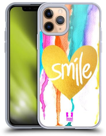 Head Case Designs Colorido Expresiones Doradas Caso Funda de Gel Suave Compatible con Apple iPhone 11 Pro