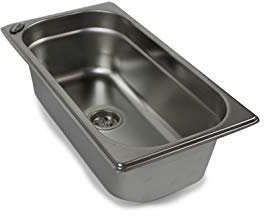 Edelstahl Spülbecken Camping Spüle Waschbecken + Ablauf 325x176x100 mm + 25mm Ablauf(ad-ideen)