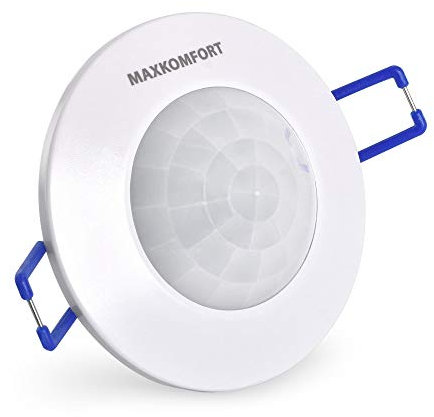 Bewegungsmelder für Innen-Bereich Bewegungssensor weiß 360° Sensor Infrarot 8m Lux und Zeit einstellbar VIZZY