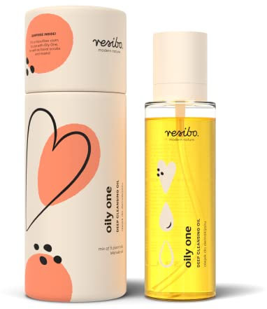 Resibo | Reinigungsöl Oily One | Naturkosmetik | Gesichtsreinigung | Gesichtsöl | Porenreiniger | Mitesserentferner Makeup Entferner | Augen Make up Entferner Wasserfest | Reinigungstuch | 100 ml