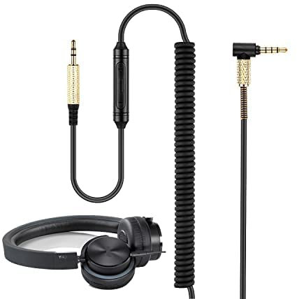 V-MOTA Y45BT Cable Cord Compatible with AKG Y50 Y50BT Y40 Y40BT Y45BT Y500 N60NC K845BT K840KL, in-line Mic Control Headphone Cord Works on iOS/Android 8ft