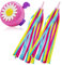 SZXMDKH 1 campanello per bici per bambini + 2 nappe per bici da ragazza, stelle filanti arcobaleno per bici per bambini