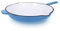 Echtwerk Sartén de hierro colado con revestimiento esmaltado, sartén de hierro colado con dos asas y pico, apta para horno, barbacoa, asador e inducción, crema, Ø 26,5 cm, azul