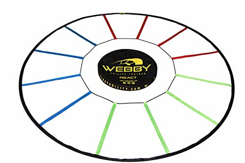 Webby React Agility Trainer – Circle Speed and Agility Ladder for High Intensity Reactive Footwork Drills and Skills – A Circular Piece of Reaction Training Equipment That Changes The Way You Move…