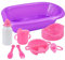 Bibi Doll Bath Feeding Set Baby Doll Accessories 8pcs Playset Bath, Potty, Milk Bottle, Sippy Cup, Dummy, Spoon, Fork, Plate