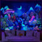 G-LIKE UV Reactive Trippy Neon Tapestries Glow Under UV Light Trippy Wall Haning Tapestry for Bedroom Party Beach Living Room